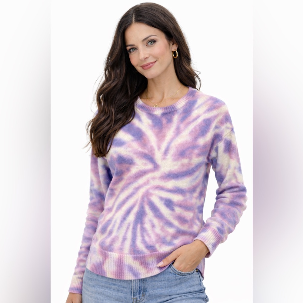 Design History Pastel Tie Dye Sweater Y2K Inspired Knit Top